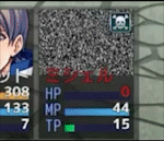 戦闘不能時砂嵐エフェクト